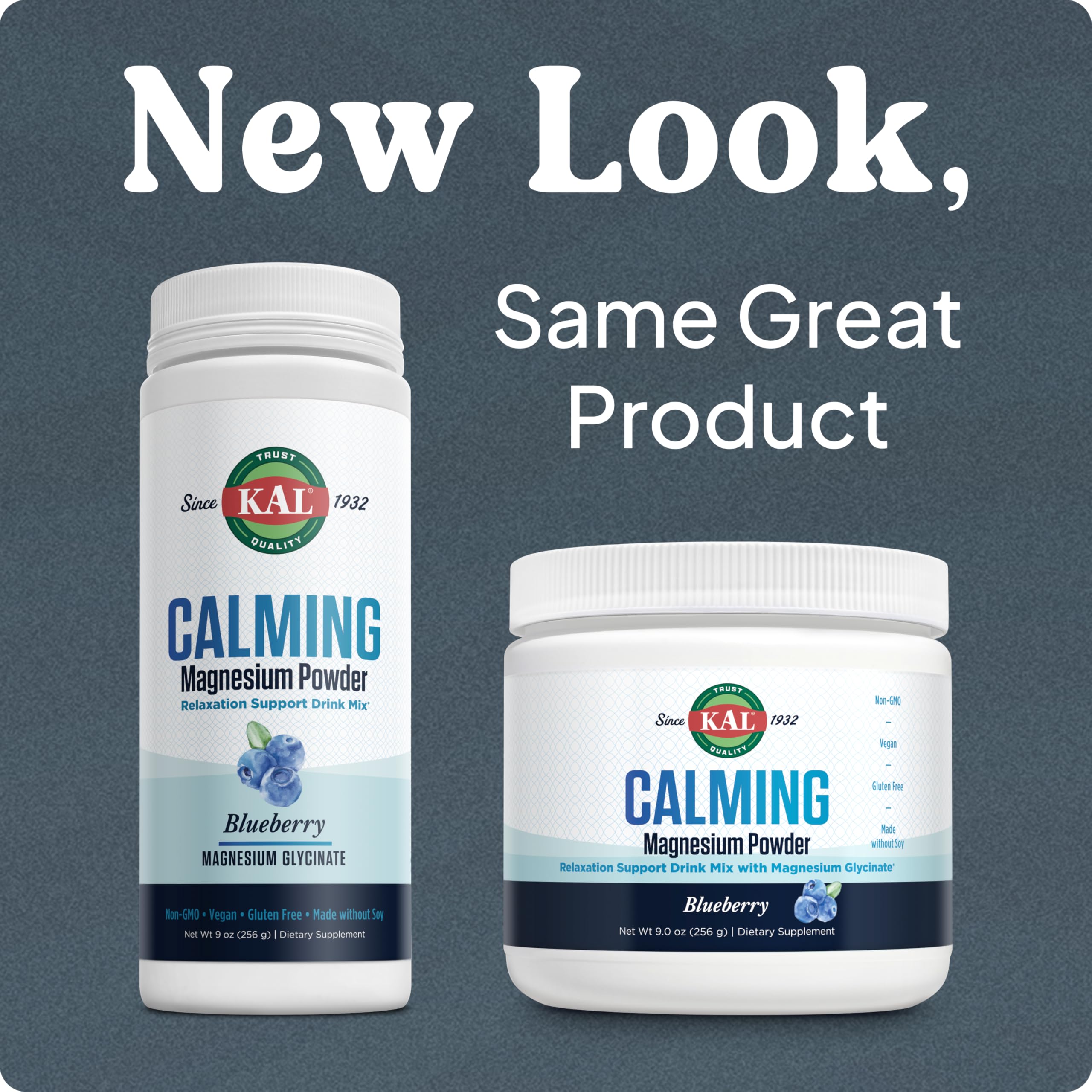 KAL Calming Magnesium blueberry mix glass shows smooth dissolution for quick relaxation.