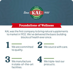 KAL Calming Magnesium vegan gluten-free label reassures dietary compatibility.