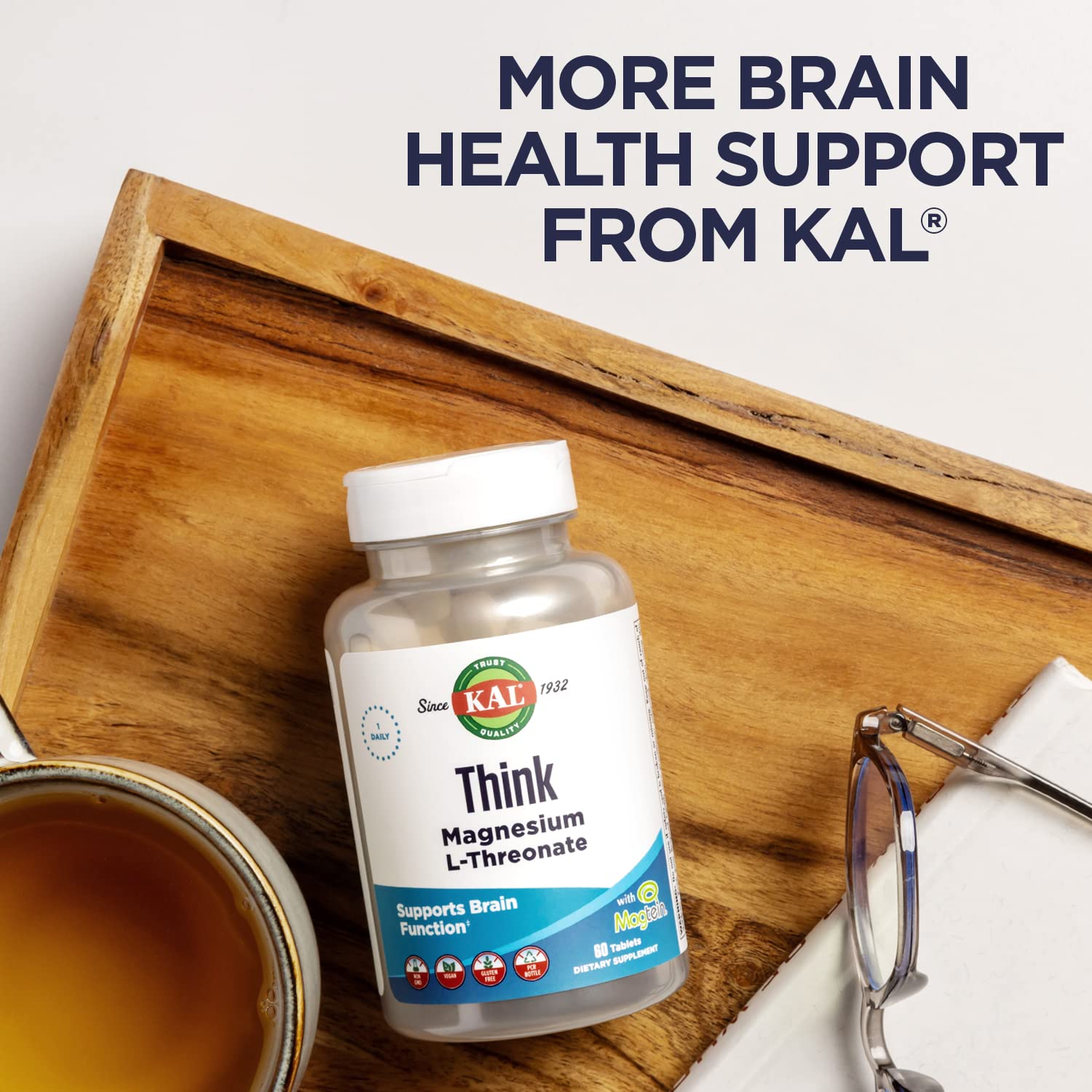 KAL Inositol powder vegan formula logo emphasizes clean ingredients