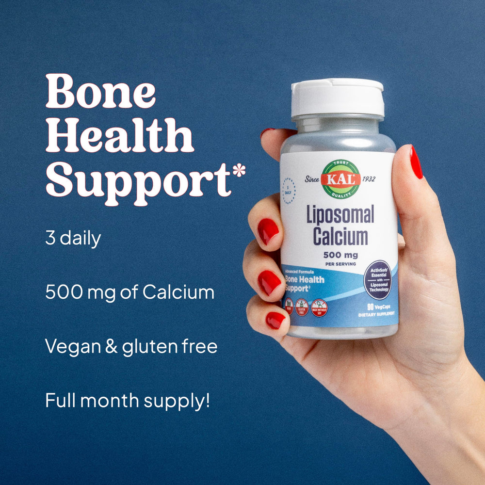 KAL Liposomal Calcium gluten-free and soy-free certification seal.