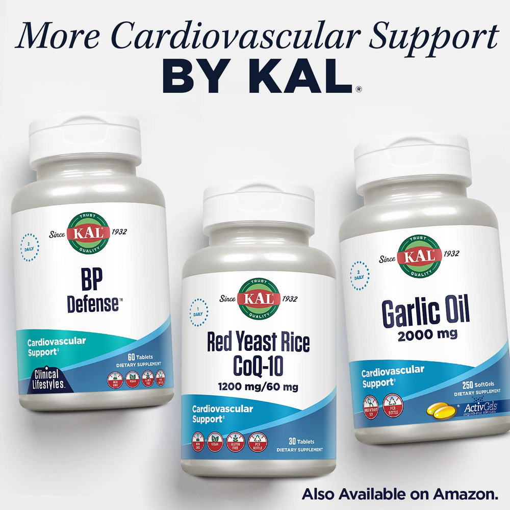 KAL Magnesium Taurate Plus eco-packaging PCR bottle highlights sustainability.