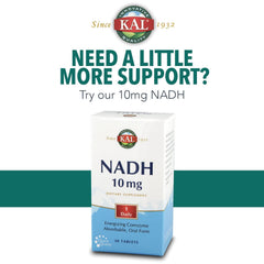 KAL NADH tablets on a surface for daily use.