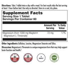 KAL Think Magnesium L-Threonate tablets in palm for easy daily dosing