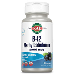 KAL Vitamin B-12 methylcobalamin lozenges bottle showing high potency