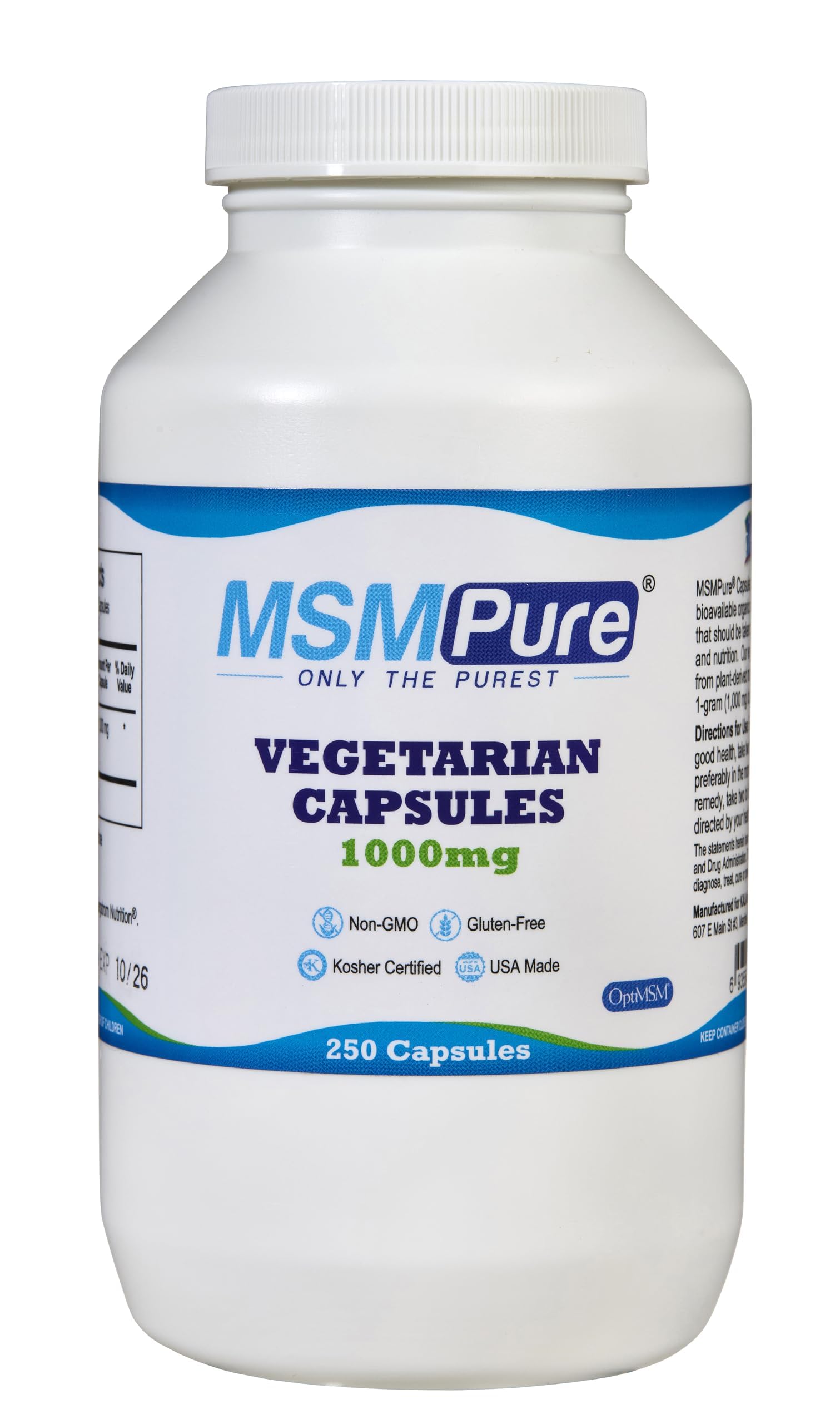 Kala Health MSMPure 1000mg capsules for daily joint comfort.