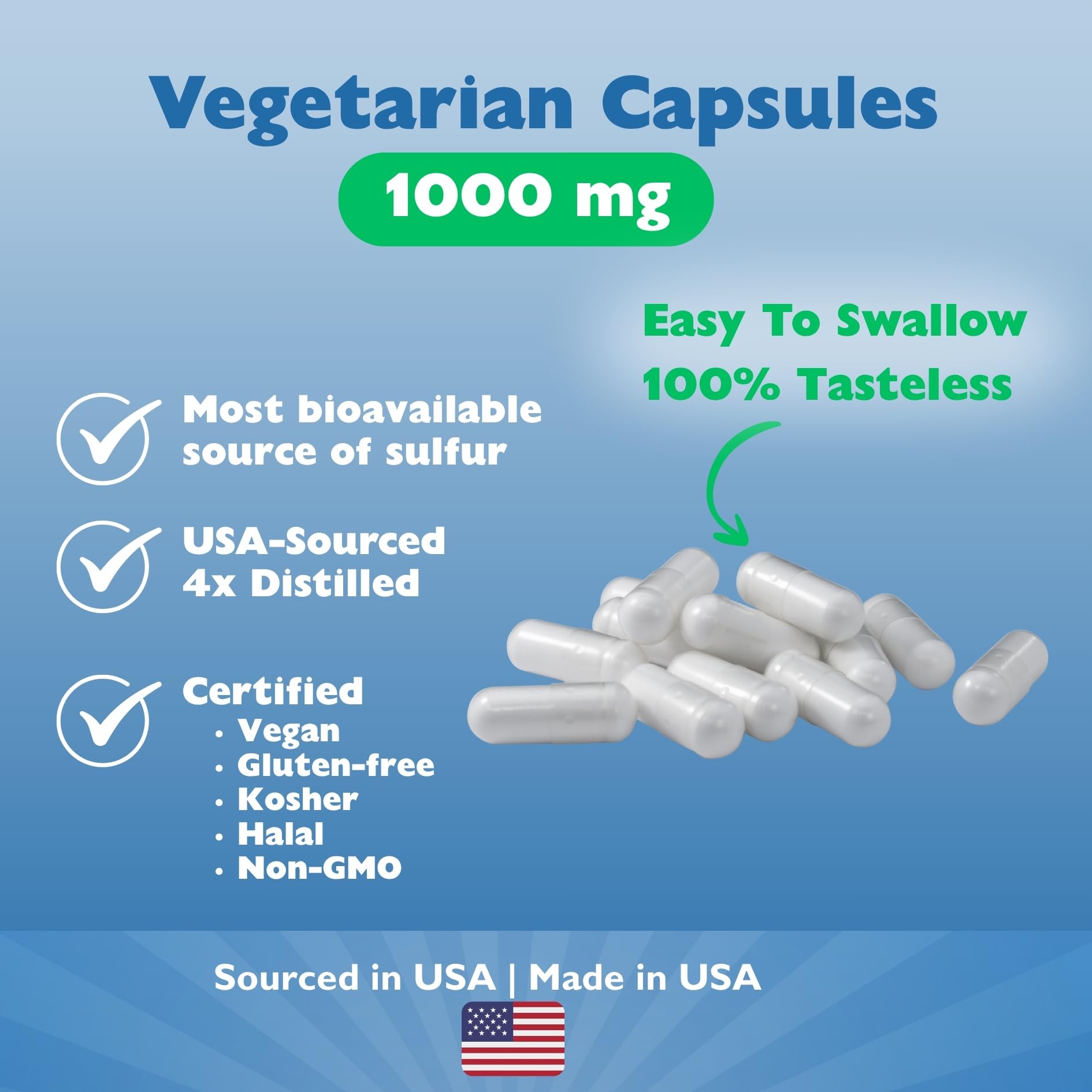 Kala Health MSMPure capsules being swallowed for easy daily use.