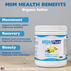 KALA HEALTH MSMPure USA-made label signals trusted, pure organic sulfur in every batch