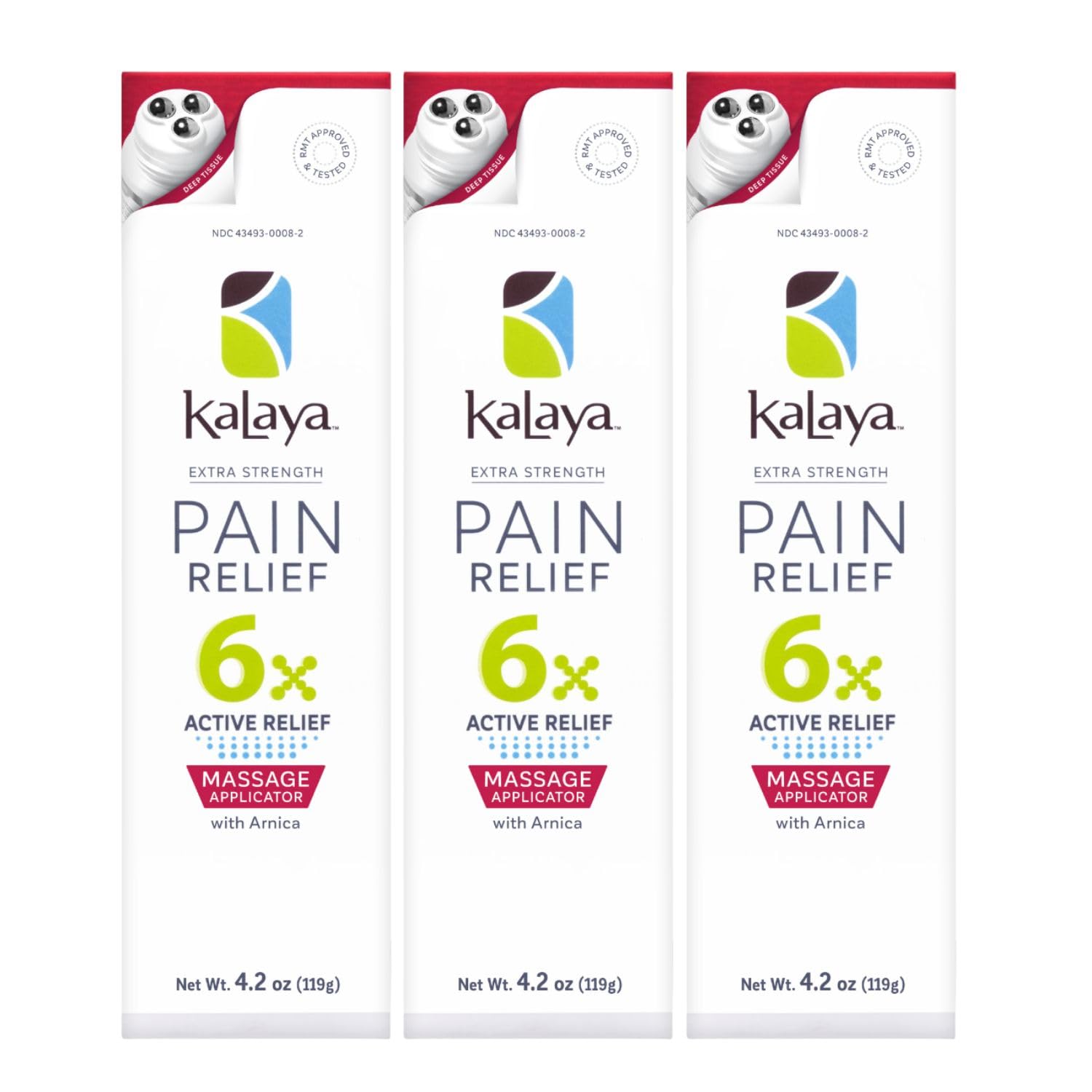 Kalaya Naturals pain relief arnica bottle enables targeted comfort with a clean, no-mess application.