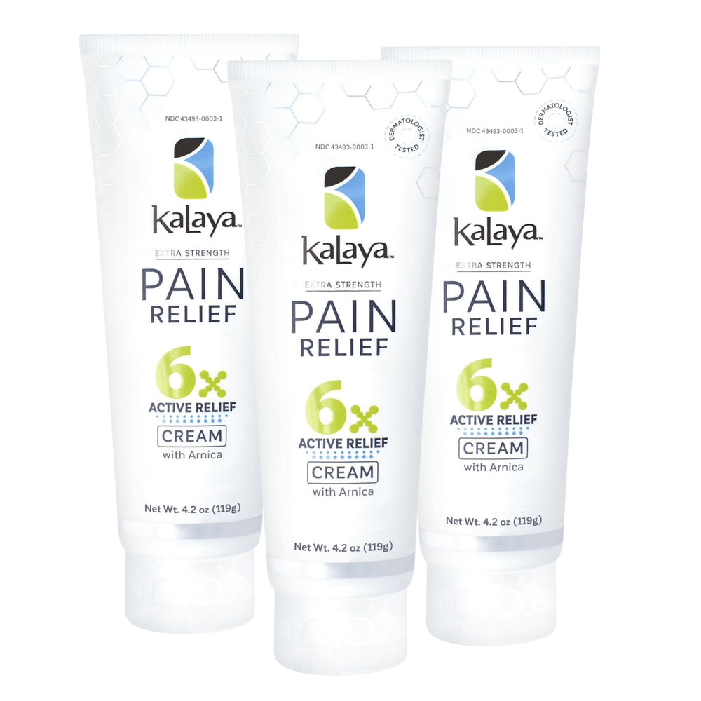 Kalaya Pain Relief Arnica bottle ready for quick muscle support