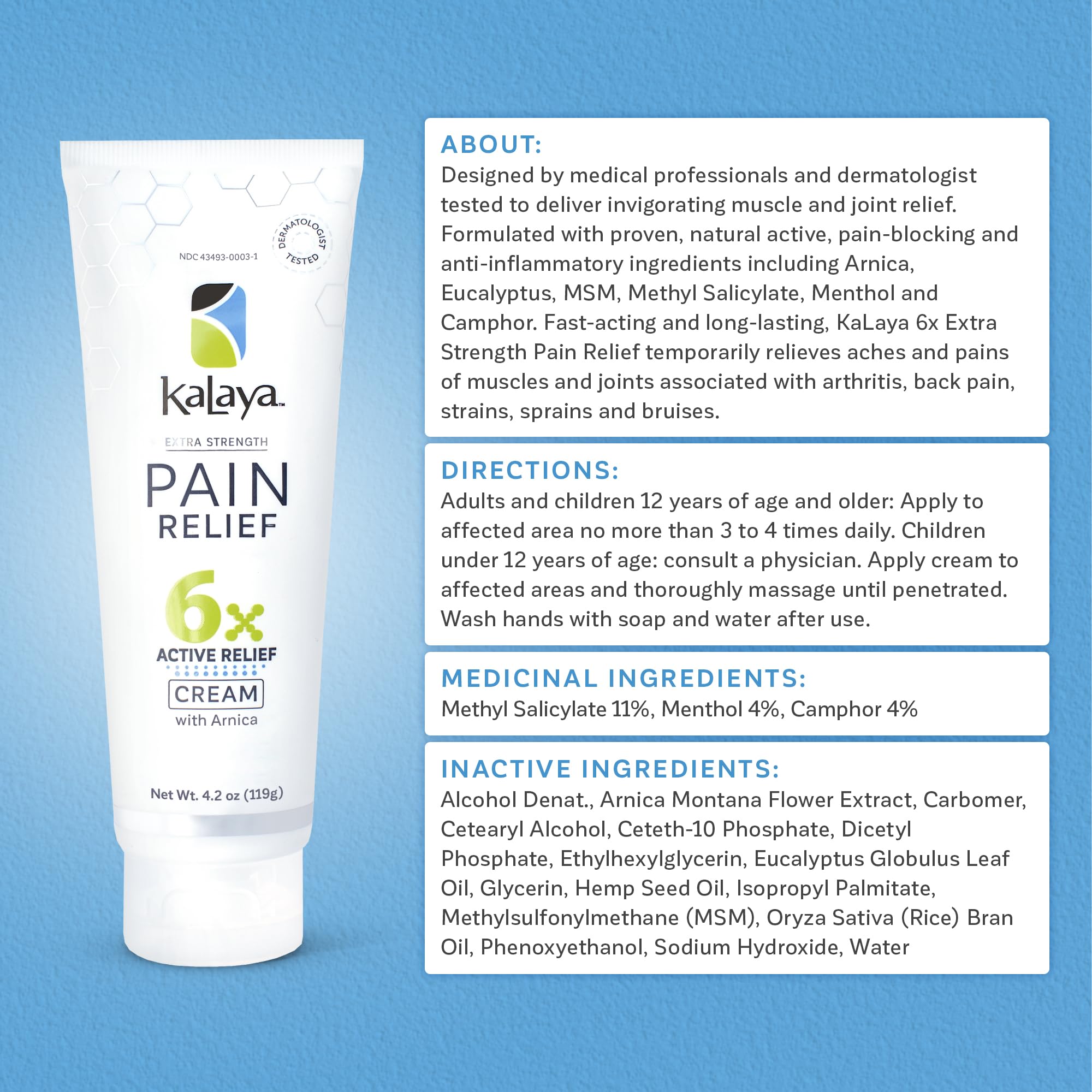 Kalaya Pain Relief non-greasy formula for adults and older children