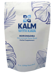 KALM Borongoru micronized kava bottle-pour for fast, calm vibes