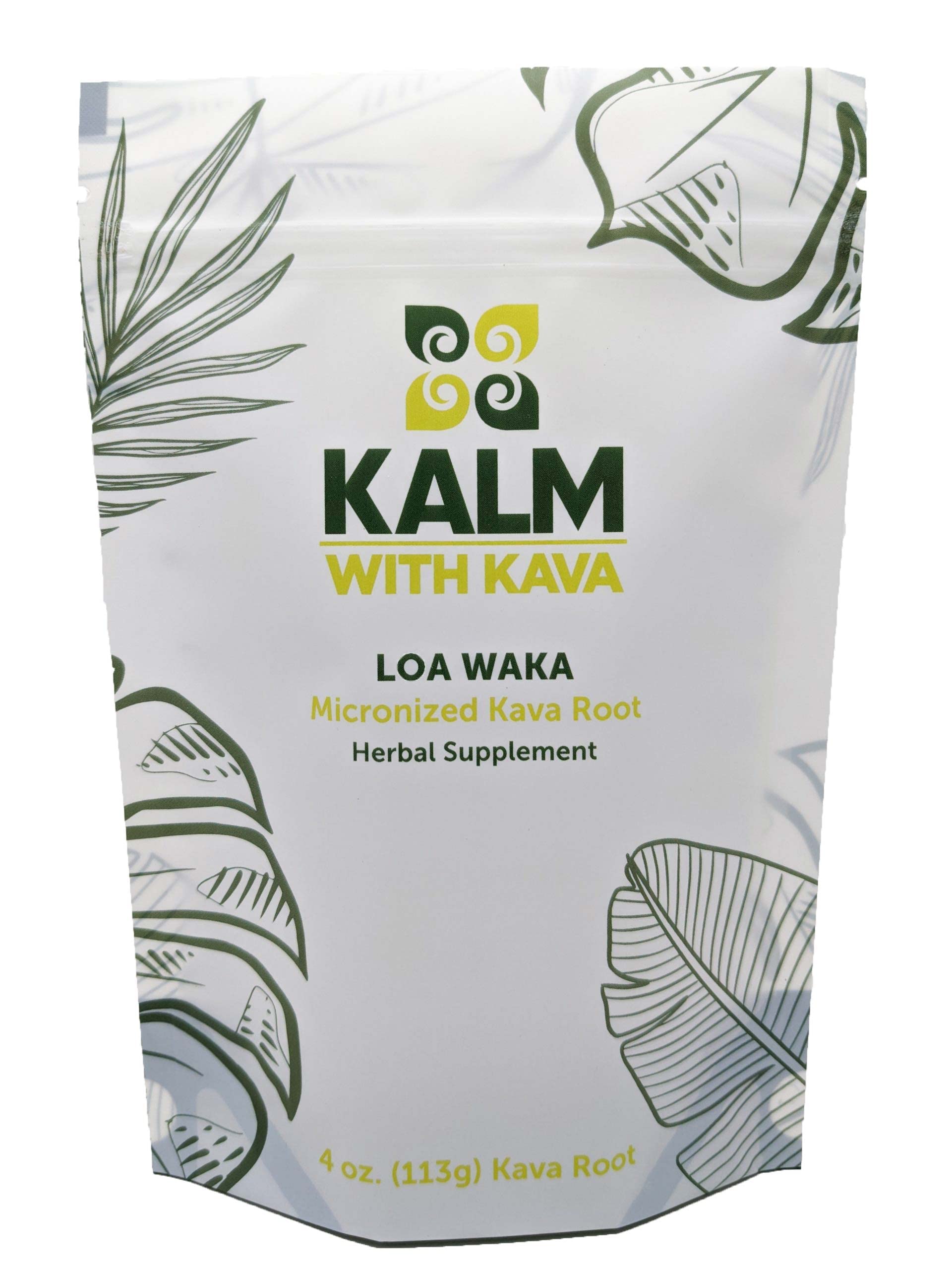 KALM Kava Loa Waka micronized powder ready for quick relaxation