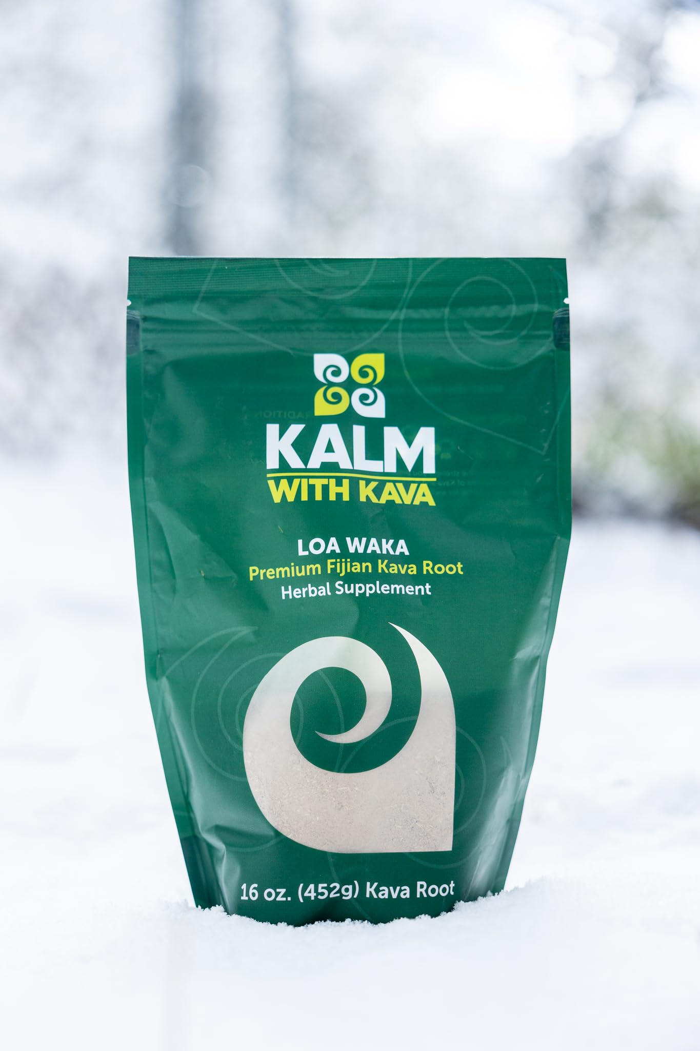 KALM Kava Loa Waka strain-before-use demonstrates proper preparation.