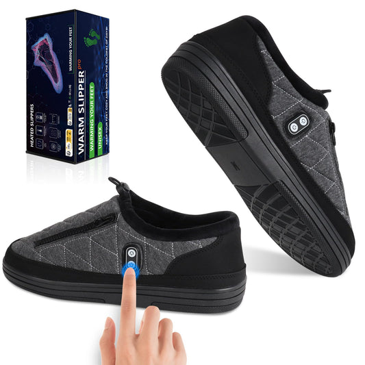Kamlif free-moving foot warmer with dual-control buttons, front view.