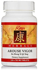 Kan Herbs Arouse Vigor 700 mg bottle showing tablets for daily vitality support.
