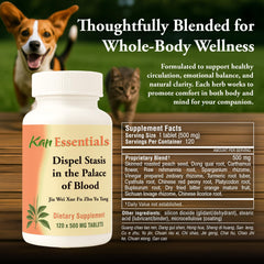 Kan Herb traditional blend promotes wellness and balanced energy in dogs and cats.