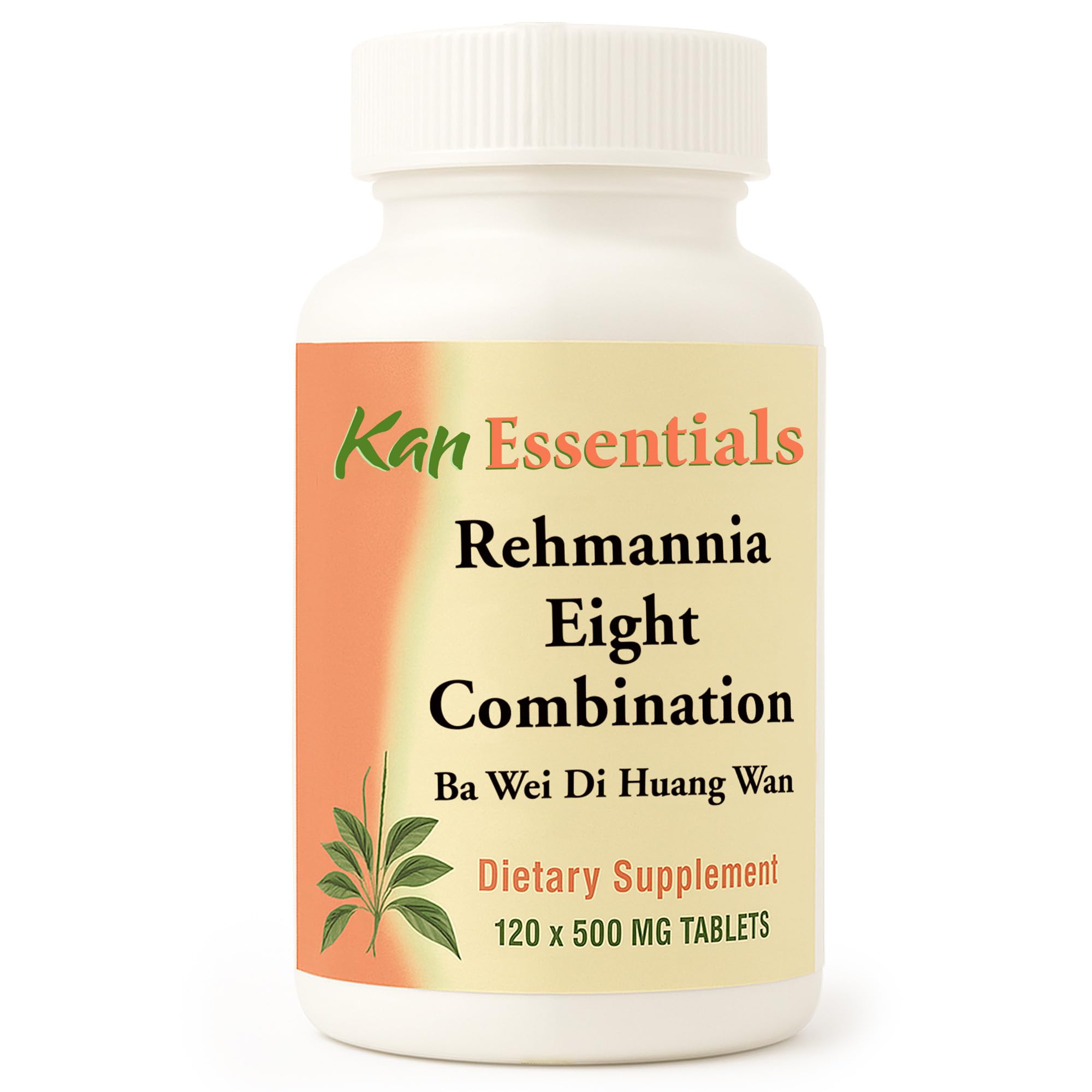 Kan Herb Rehmannia Eight bottle label may support kidney health.