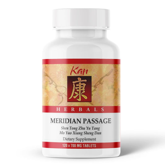 Kan Herbals Meridian Passage bottle showing traditional formula for daily wellness