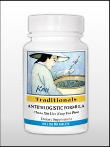 Kan Herbs Antiphlogistic Formula 120 tablets bottle for daily herbal support.