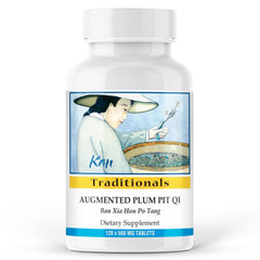Kan Herbs Augmented Plum Pit Qi tablets bottle supports smooth qi flow for daily balance.