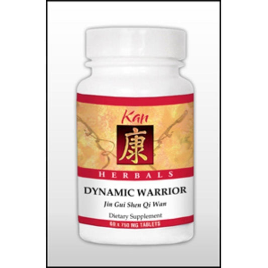 Kan Herbs Dynamic Warrior bottle shows herbal blend for daily vitality