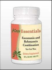 Kan Herbs Essentials Eucommia Rehmannia tabs for animal vitality and joint support.