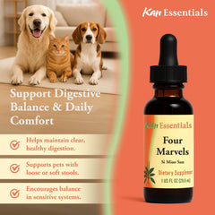 Kan Herbs Four Marvels bottle top view emphasizes California-made quality and safety.