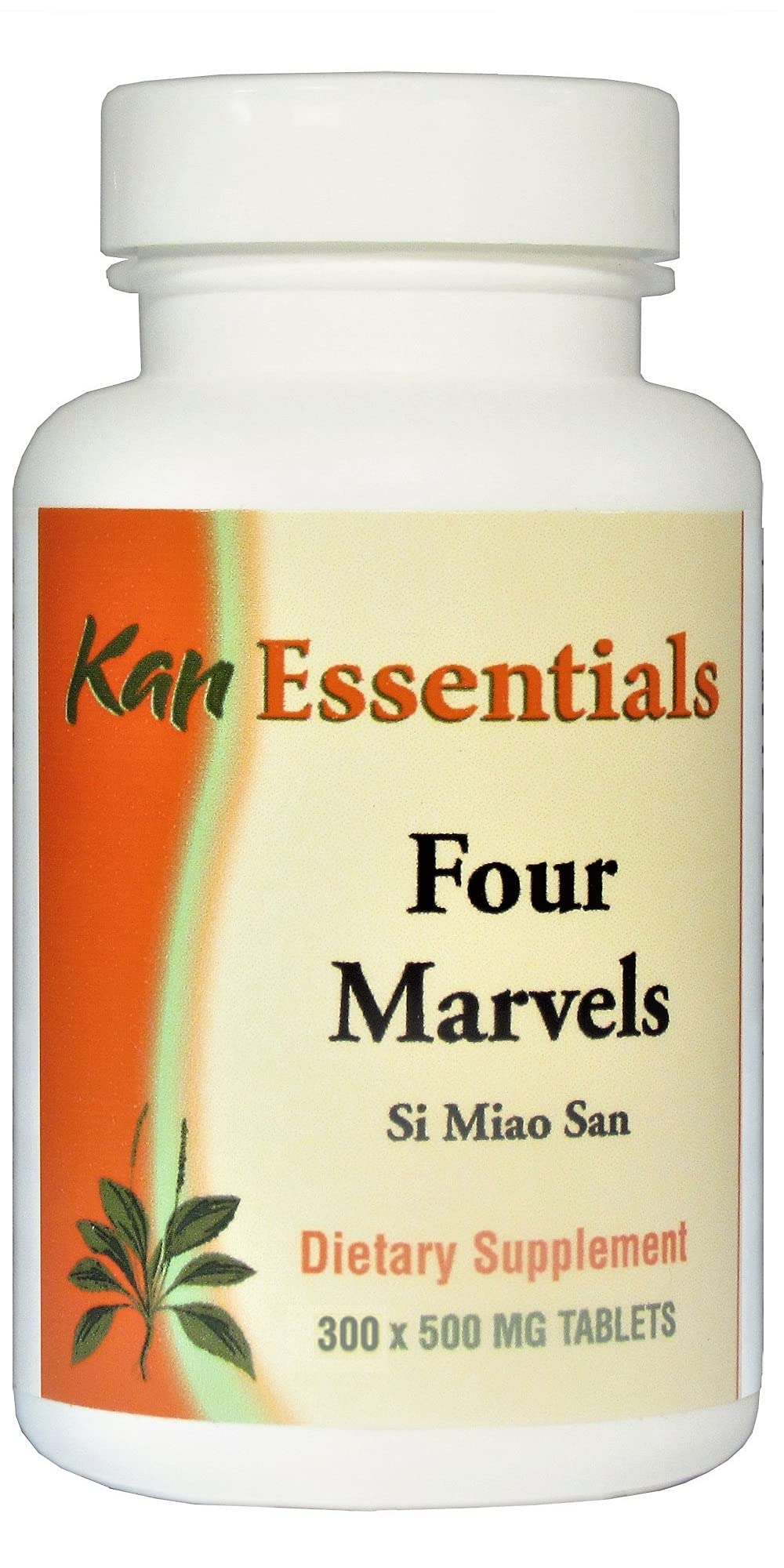 Kan Herbs Four Marvels tablets bottle shown for easy daily animal wellness support.