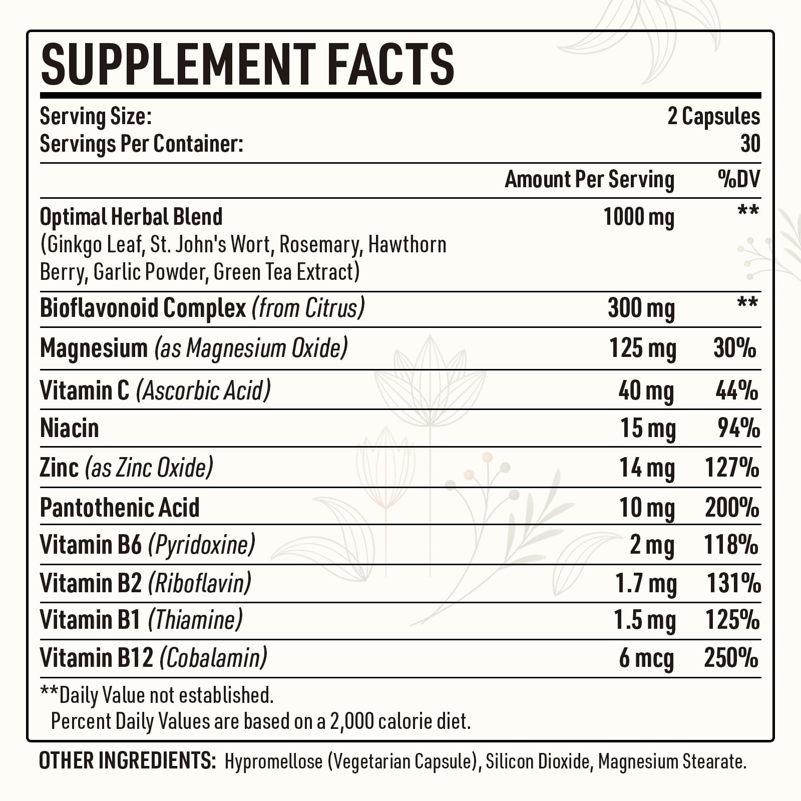 Kanacoufce tinnitus bottle front with label showing 1500 mg per serving