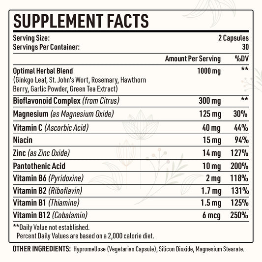 Kanacoufce tinnitus bottle front with label showing 1500 mg per serving