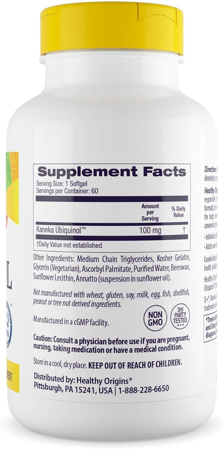 Kaneka Ubiquinol active form 100mg label detail