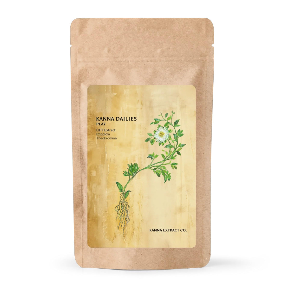 Kanna Extract Co. plant-based capsules pack for reference and formulation evaluation.
