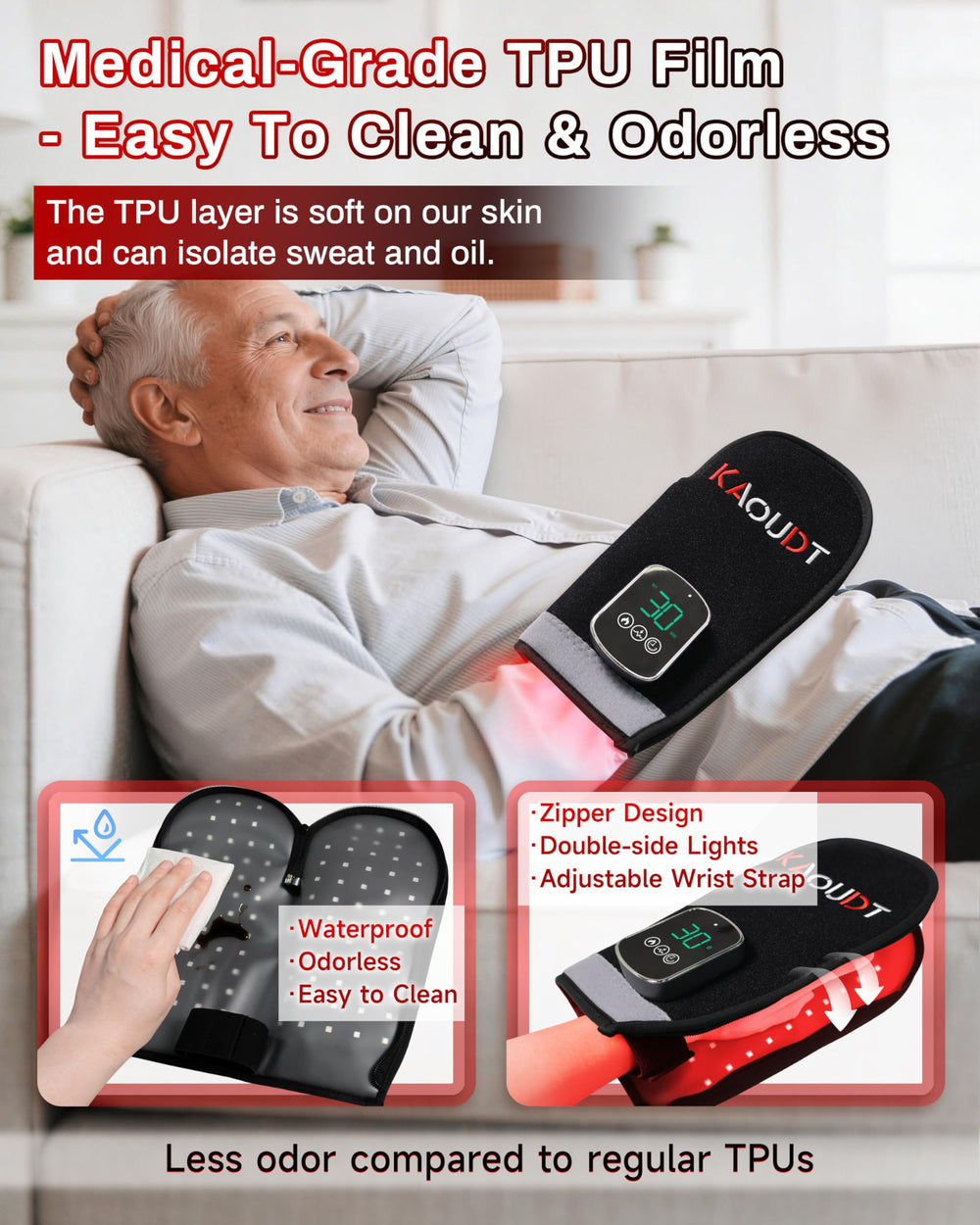 Kaoudt glove offers three therapy modes and adjustable power
