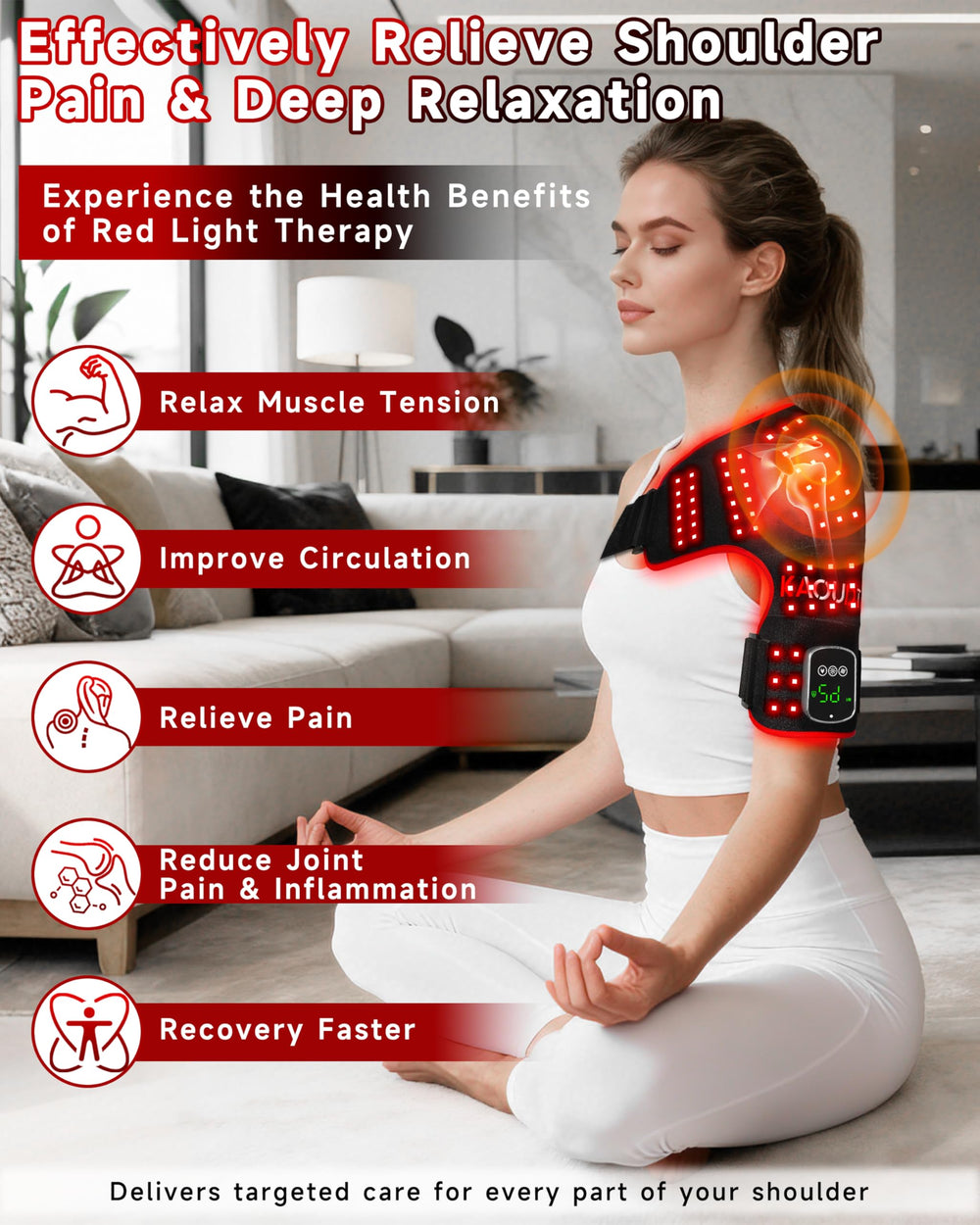 Kaoudt heat function activated to deliver gentle warmth during therapy