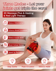 Kaoudt knee massager with 3D ergonomic design fitting the knee shape for comfort