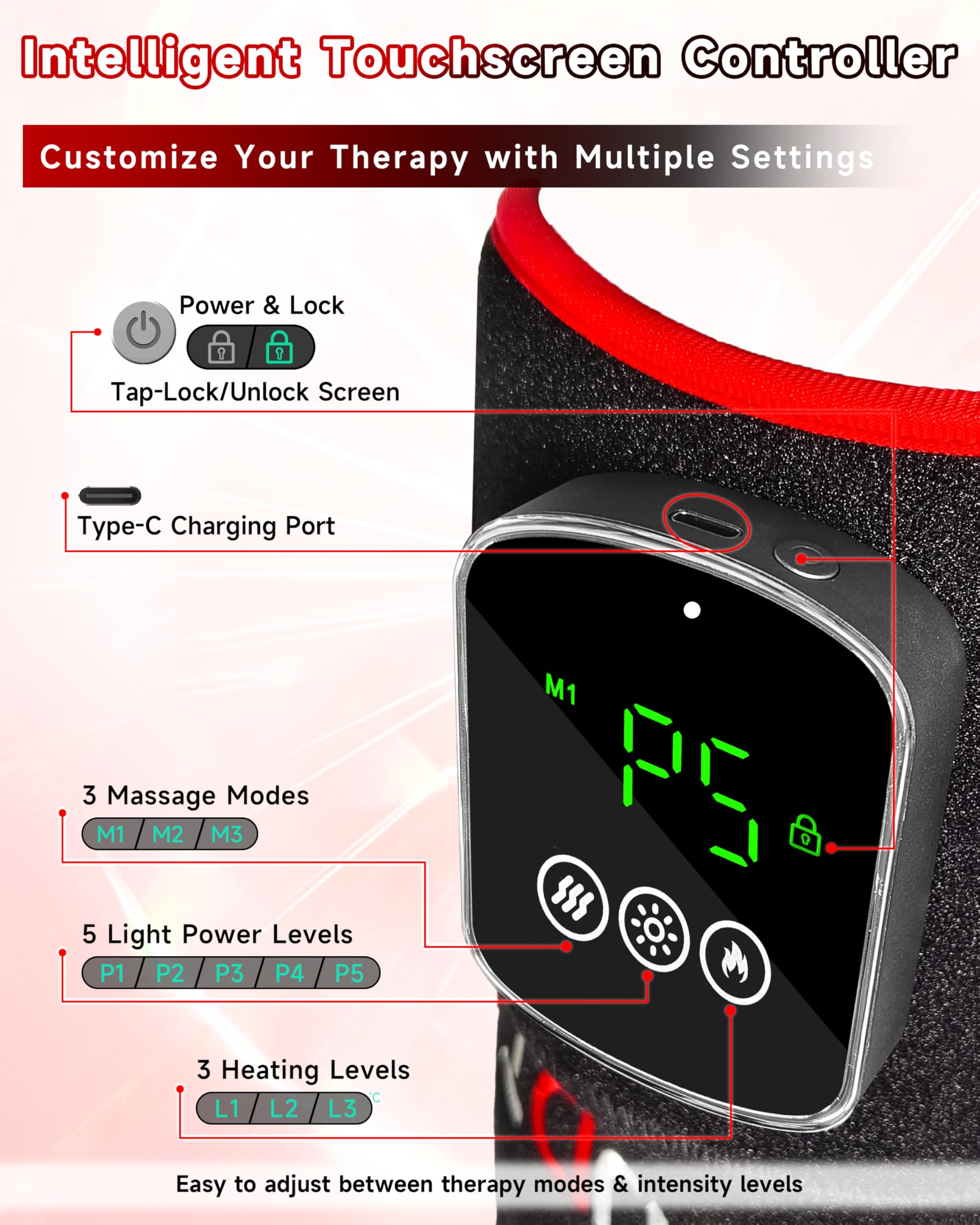Kaoudt portable massager in use during a home office break