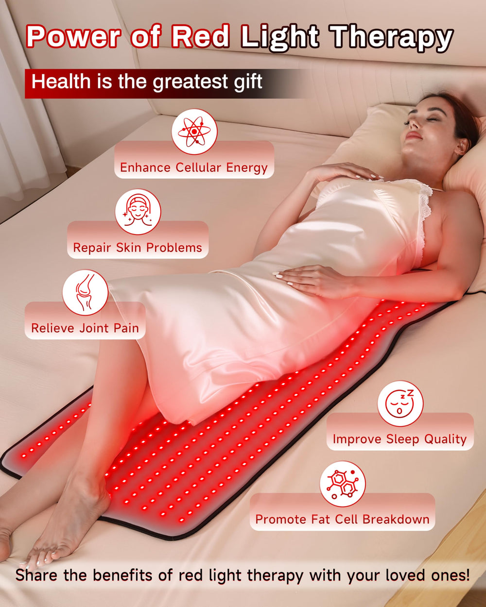 Kaoudt red light therapy mat full-body wrap for versatile home use.