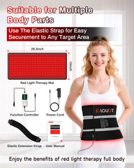 Kaoudt red light therapy mat full-size on table for home or office setup