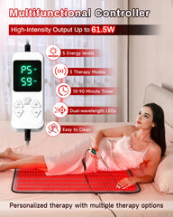 Kaoudt red light therapy mat for legs and hips to comfort joints.