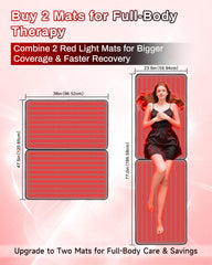 Kaoudt red light therapy mat portable for travel or office sessions.