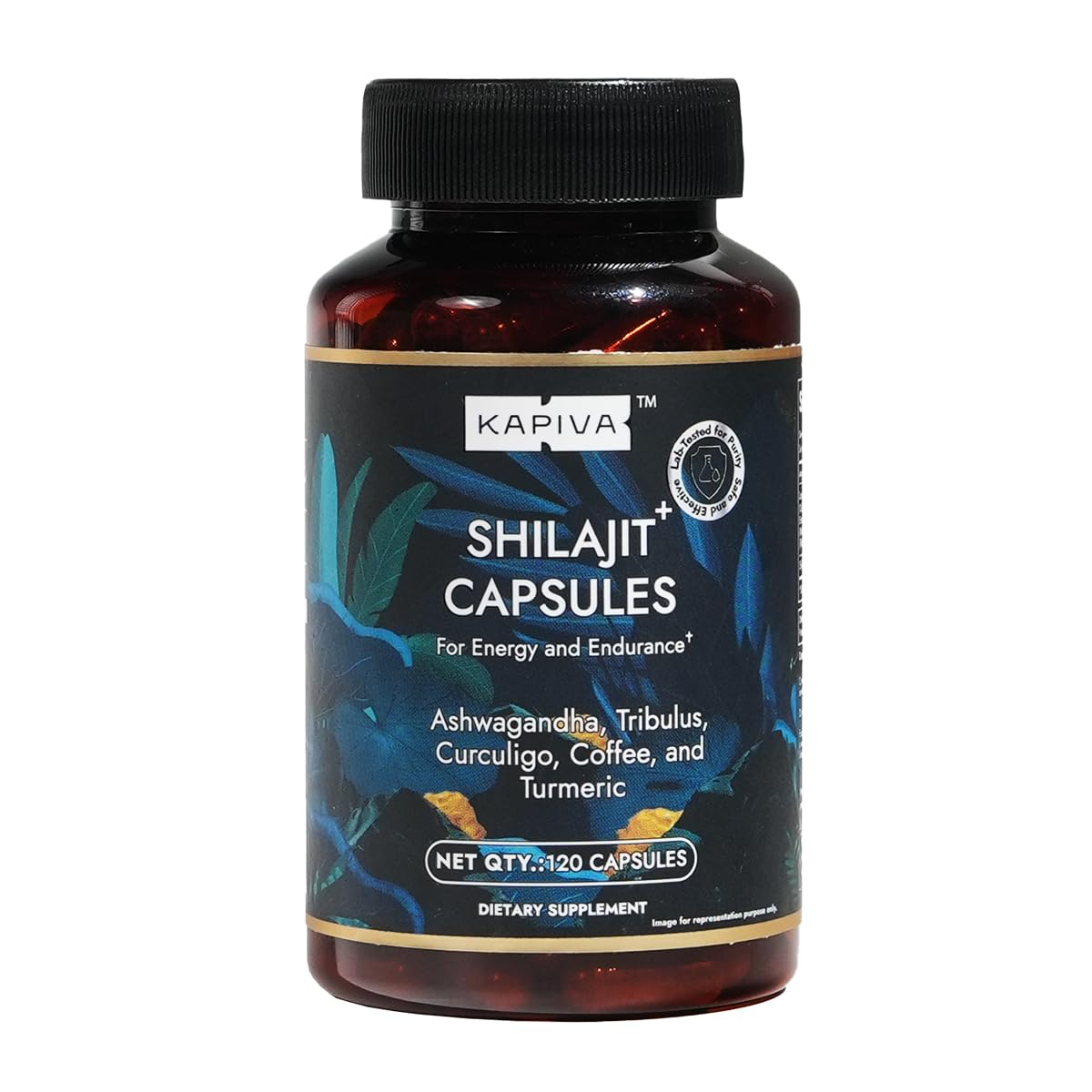 Kapiva Shilajit resin bottle showing a 2-month supply for energy