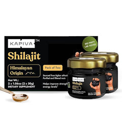 Kapiva Shilajit resin from Himalayan origin enhances daily energy and focus