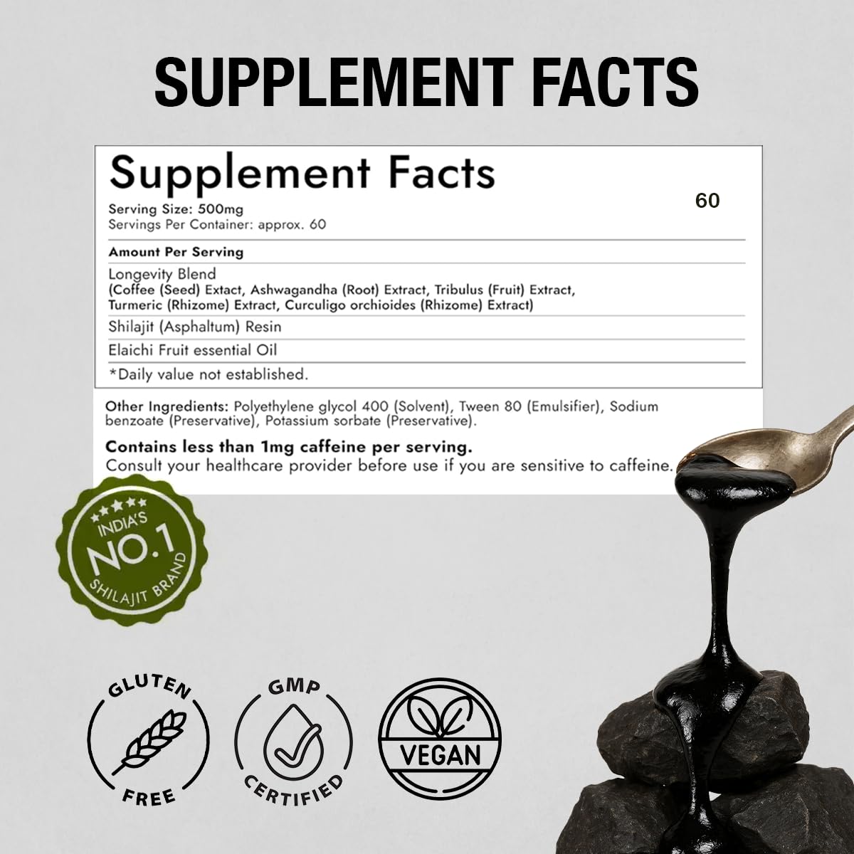 Ladakh origin imagery conveys purity and mineral richness in Kapiva Shilajit