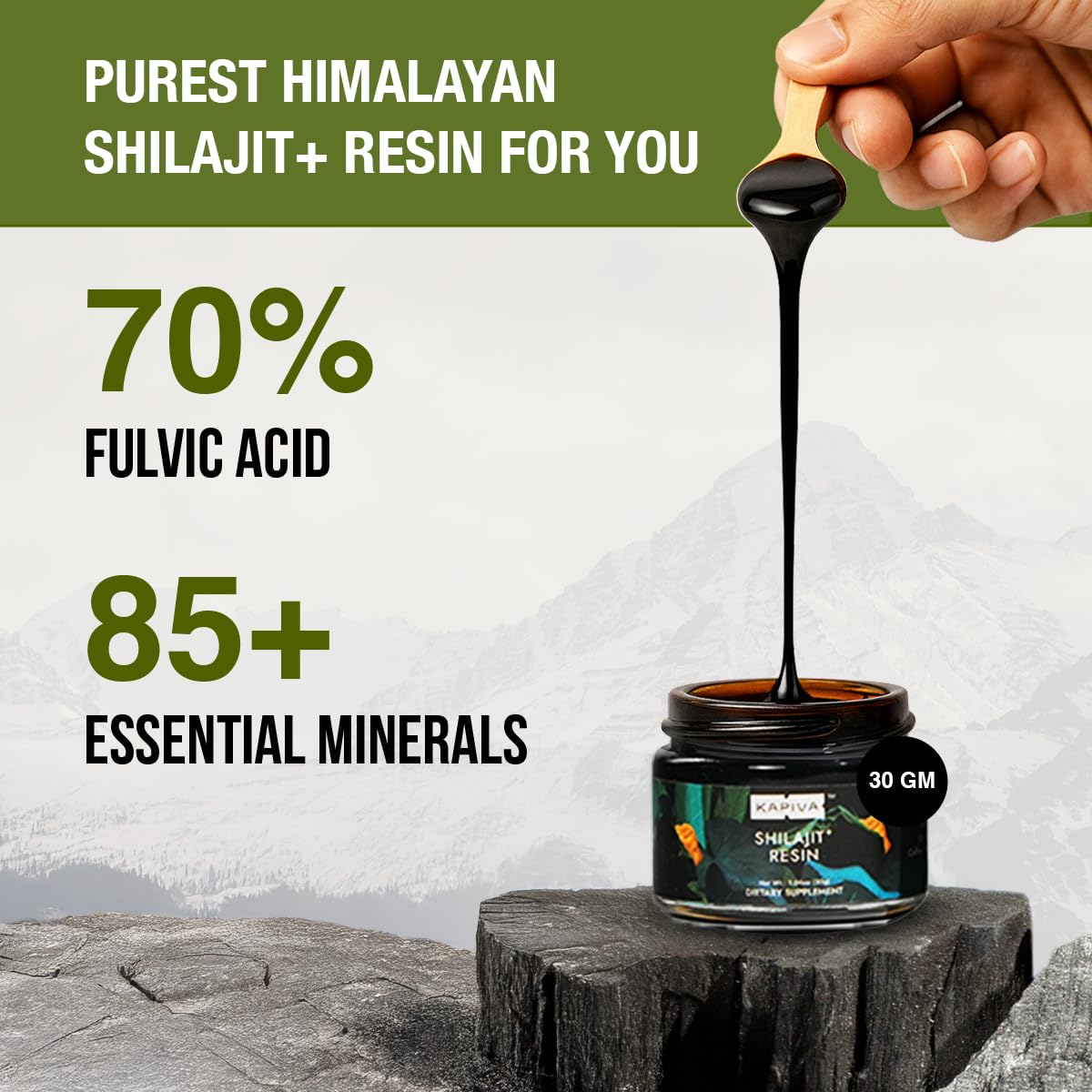Ashwagandha and Turmeric blend in Kapiva resin supports focus and resilience