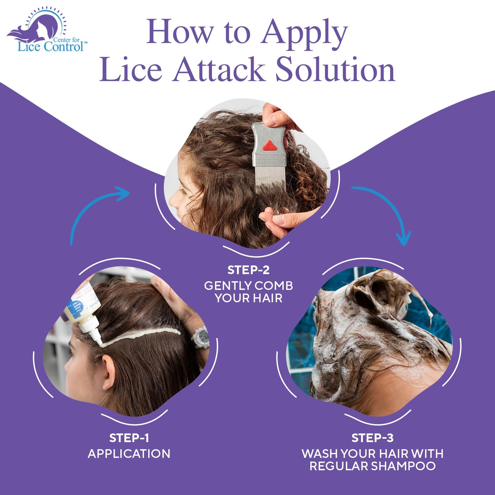 Kapow comb set shown for thorough lice and nit removal.
