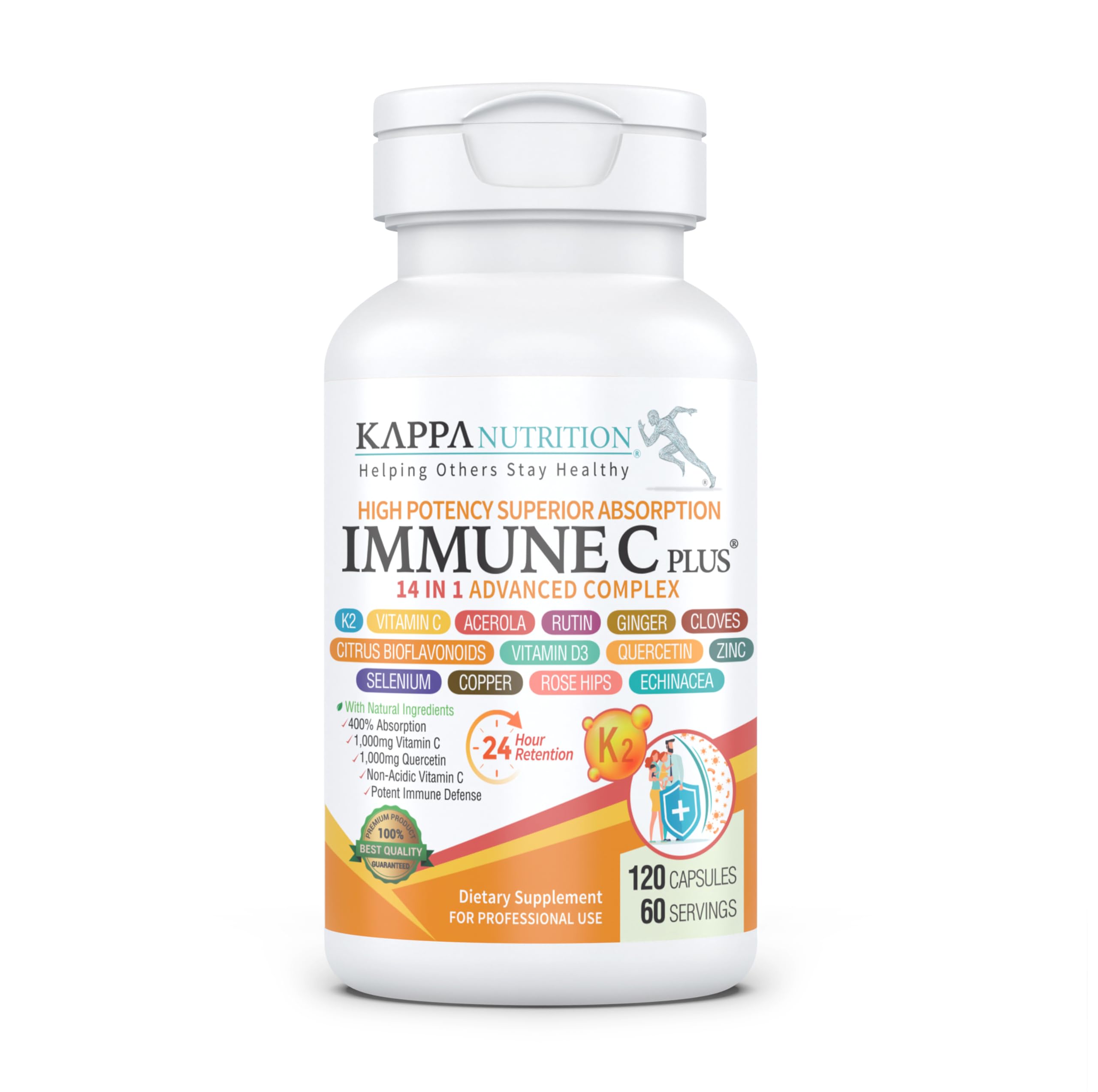 Kappa Nutrition Immune C Plus bottle front for daily immune support