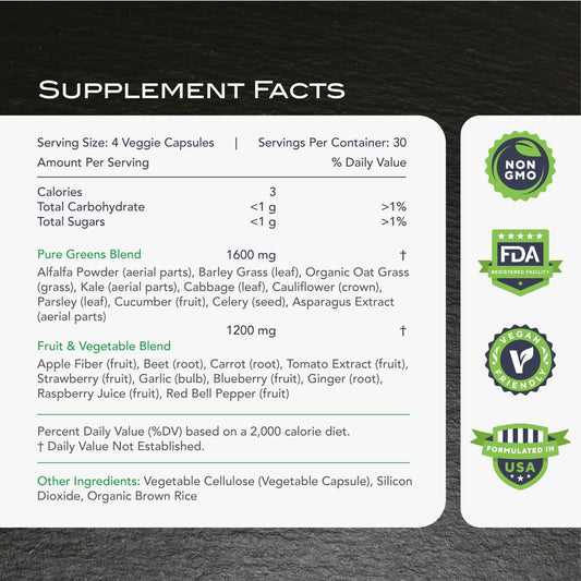 KaraMD Pure Nature scoop of powder highlights convenient nutrition from 20 fruits and vegetables.