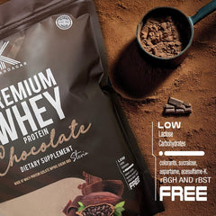 KARDAGAR Premium Whey Protein chocolate milkshake glass suggests tasty shake ideas