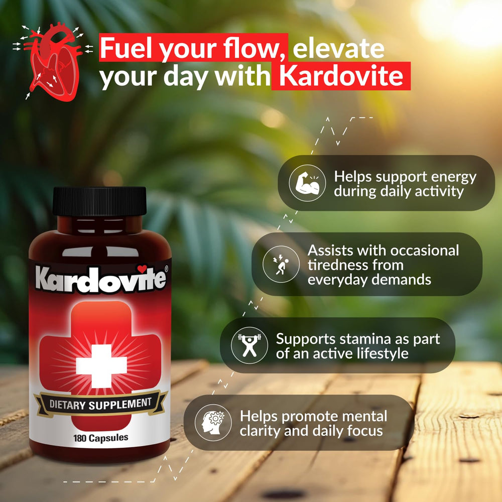 Kardovite capsules close-up highlights daily energy support