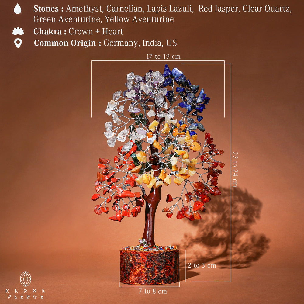 KARMAPLEDGE crystal tree branches copper wire detail enhances decor and focus